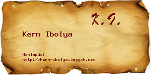 Kern Ibolya névjegykártya